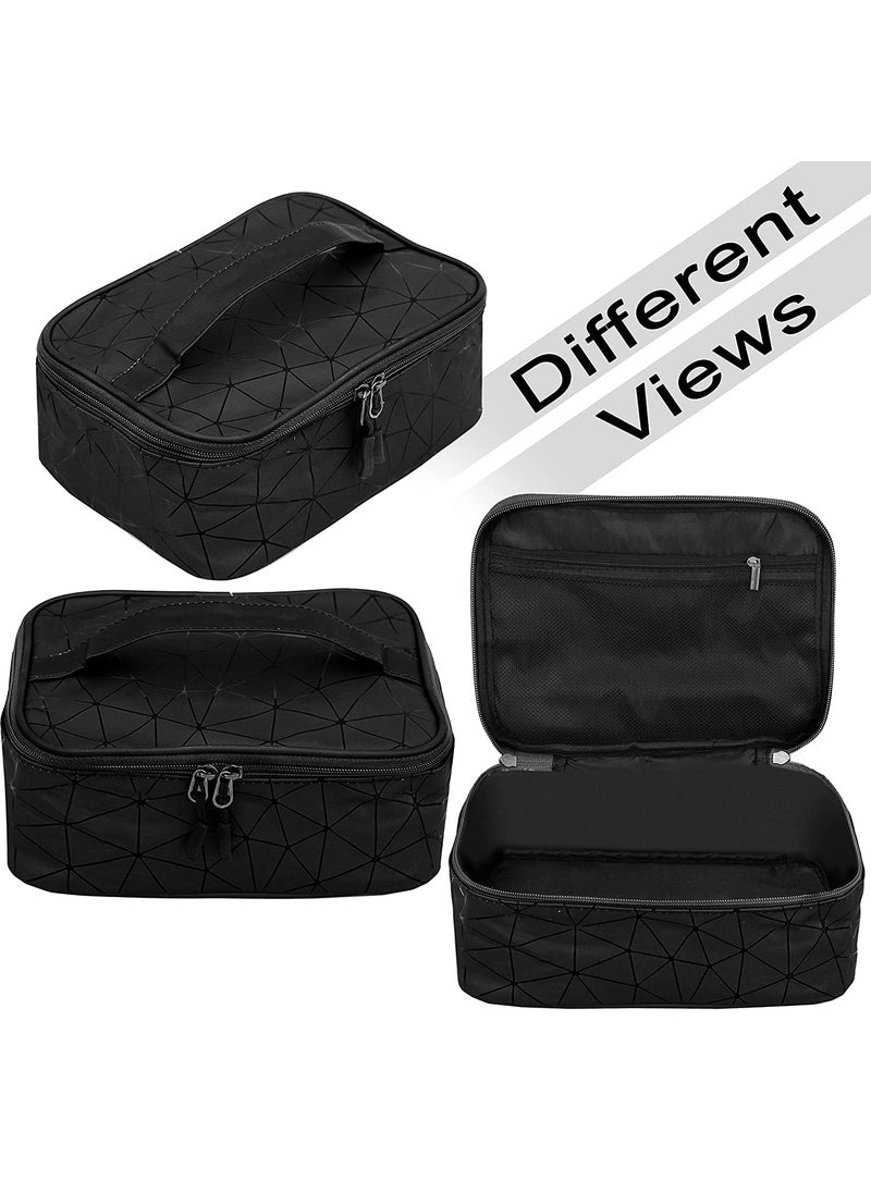 LIGHTNIING HAMMERZ Lightniing Hammer Makeup Bag Travel Cosmetic Pouch Vanity Toiletry Organizer for Women Girls Black  - Image 5