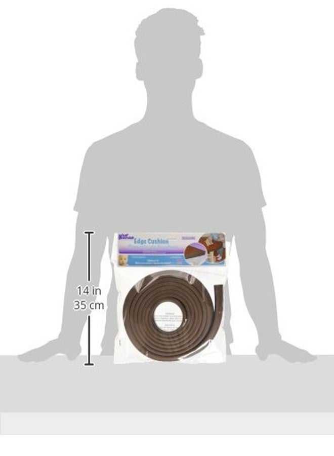 KidKusion Baby Proof Edge Cushion Protector | Made in USA | Foam Rubber Furniture and Fireplace Edge Guard Bumper | Brown | 12 Ft | Tape Included - Image 3