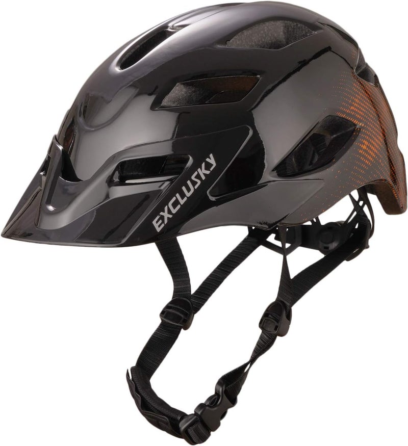 EXCLUSKY Adult Road Bike Helmet with USB Rear Light - Adjustable Lightweight Safety Helmet for Cycling - Image 1