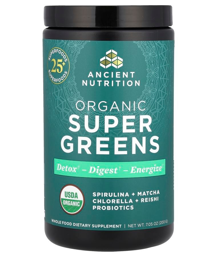 Ancient Nutrition Organic Super Greens 7.05 oz (200 g)