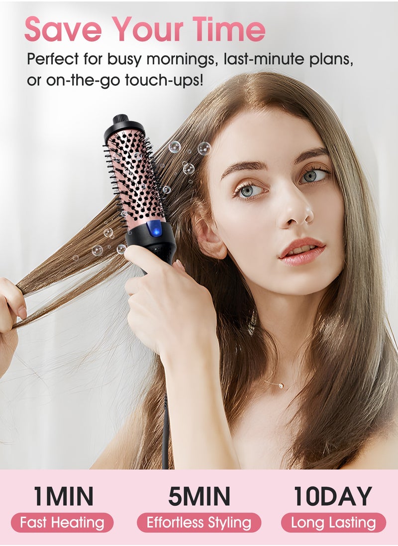 DOSCHER - Ionic Ceramic Thermal Brush Quick Heating to 230℃ Double MCH Design Smooth Straight Hair Elegant Curls Voluminous Waves Perfect Gift - Image 1