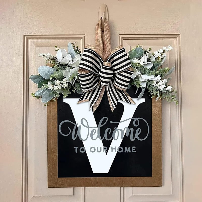 fosa Front Door Wreath Wood Garland Birthday Home Decoration, Perfect Last Name Welcome Sign for Housewarming Party, Multicolor Wood Material (#19) - Image 4