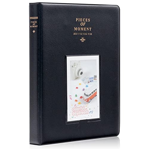 Ablus 128 Pockets Mini Photo Album - Fits for Fujifilm Instax Mini 11 Mini 9 Mini 8 Mini 90 Mini 25, Polaroid Snap PIC-300, Kodak Mini 3-Inch Film(Black) - Image 1