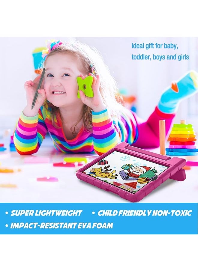 Procases - Kids Case For Lenovo Tab M9 9 Inch 2023 Shockproof Lightweight Kids Friendly Case With Convertible Handle Stand For Girls Boys Children Toddler Baby -Magenta - Image 1