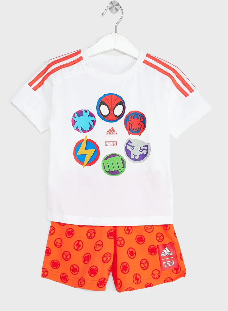 Adidas X Marvel Spider-Man Tee And Shorts Set