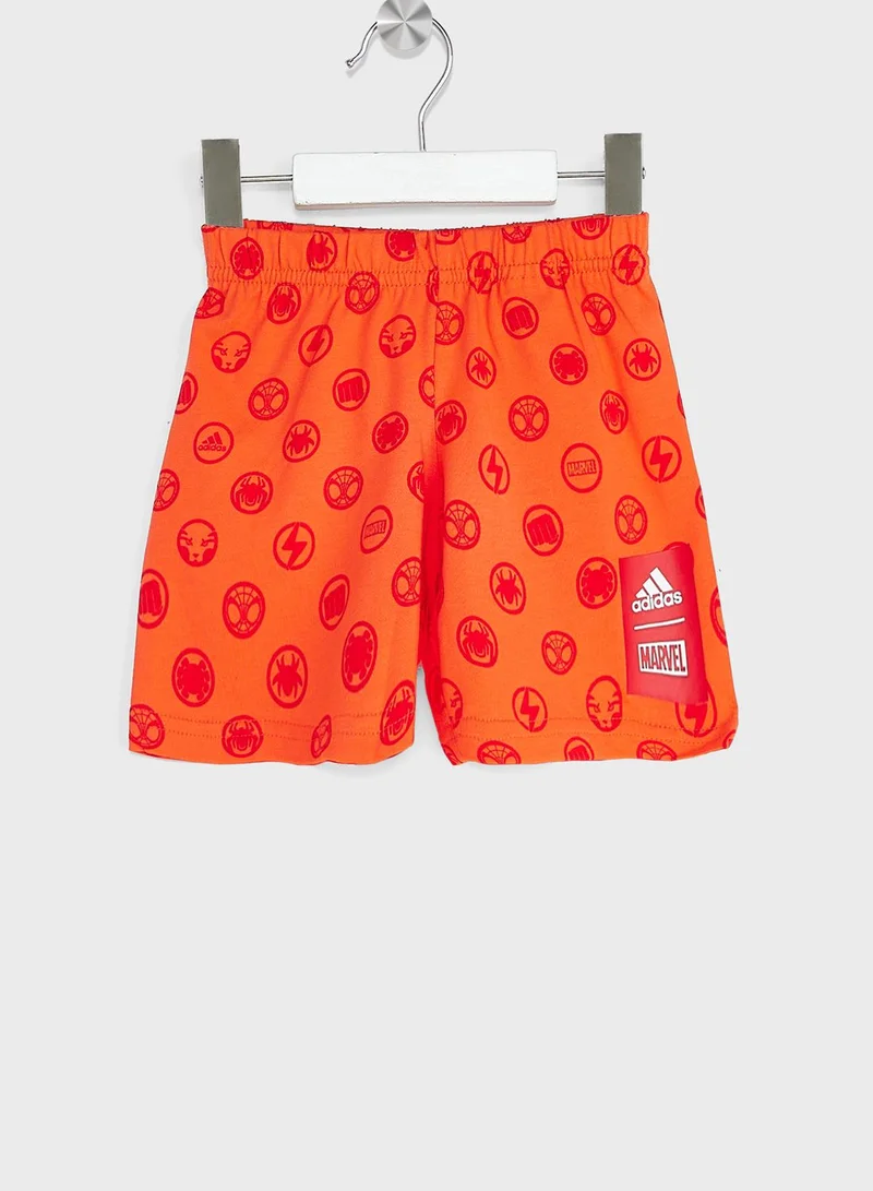 Adidas X Marvel Spider-Man Tee And Shorts Set