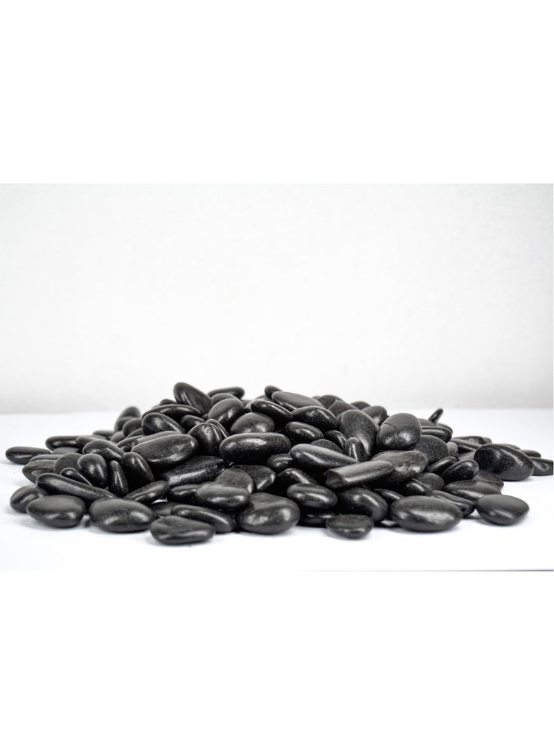 Aquarium Pebbles Natural Gravel Fish Tank Stones Balck - Image 1