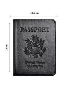 We Happy Travel Passport ID Card Wallet Holder Cover RFID Blocking Leather Purse Case USA  - Image 2