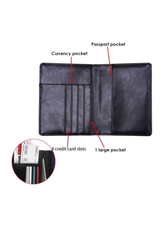 Travel Passport ID Card Wallet Holder Cover RFID Blocking Leather Purse Case USA