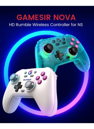 Nova Wireless Switch Pro Controller for Switch/Lite/OLED, Switch Controllers with Hall Effect JoySticks, RGB LED, 1200mAh Rechargeable, Turbo,Programmable,Motion Control, Wake Up Function - view 4