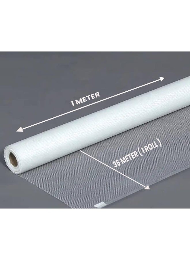 Biella Fiber Mesh Glass Coated Roll 100 Gsm For Waterproofing, Roof/Crack Patch/Wall Repair, Wall Coating/Plastering Mesh, Chicken Mesh (40 Inch X 35 Meter)  - Image 2