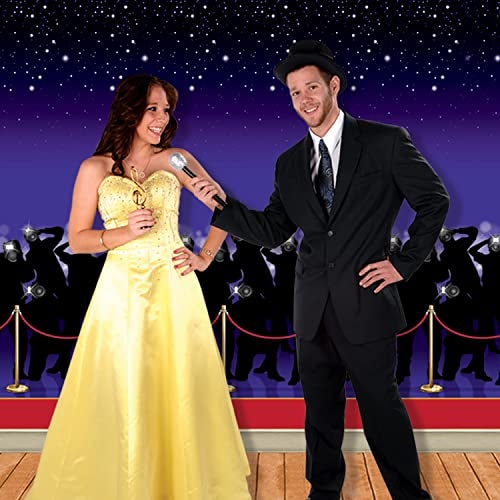 Beistle Starry Night Sky Backdrop, Awards Night Decor & Hollywood Decorations for Parties & Gatherings, Insta-Theme Nighttime Star Background, 4' x 30' - Image 3