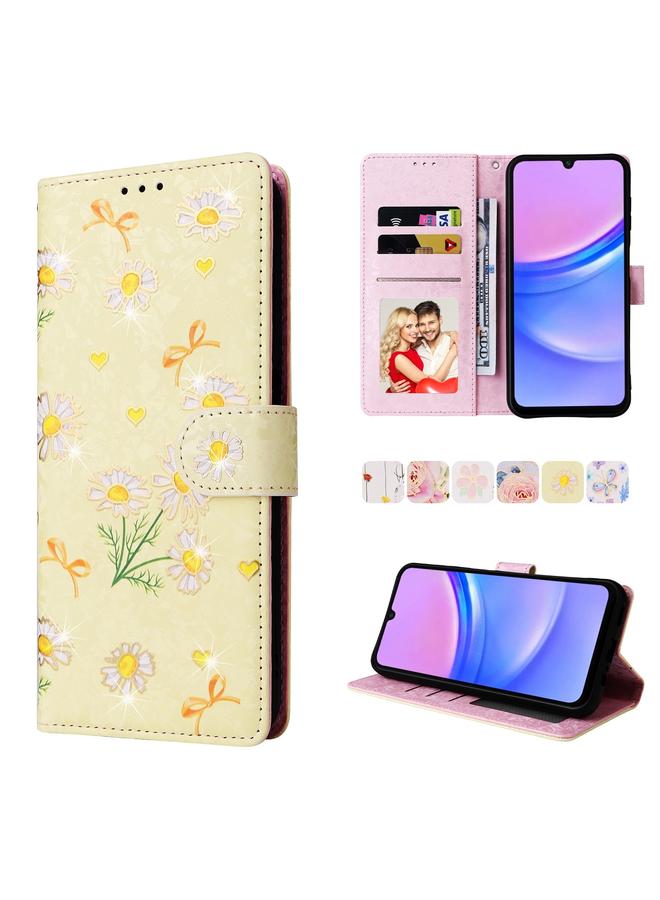 S-TOP Case For Samsung Galaxy A16 5G Bronzing Painting RFID Leather Phone Case - Image 1