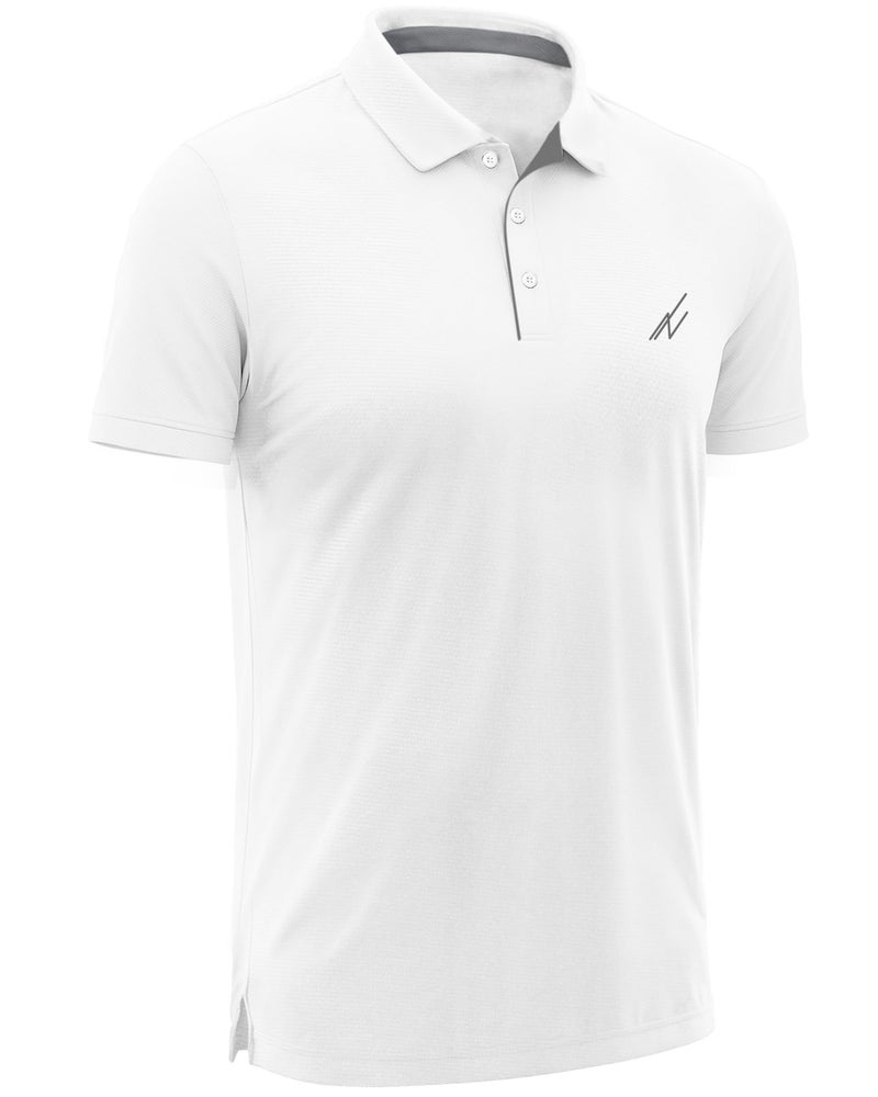 NY Threads Men's Golf Polo Shirt UPF 70+ Regular Fit Moisture Wicking Quick Dry Performance Short Sleeves Polo, Large, White - Image 1