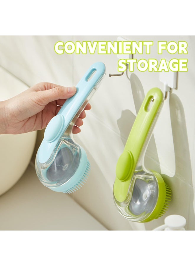 general Pet Bath Brush,Dog Shampoo Brush Bubble Maker,New 2 in 1 Dog Bath Brush with Built-in Shampoo Dispenser,Bathing Dog Grooming Massage Brush for Showering Long and Short Haired Dogs and Cats(blue) - Image 5