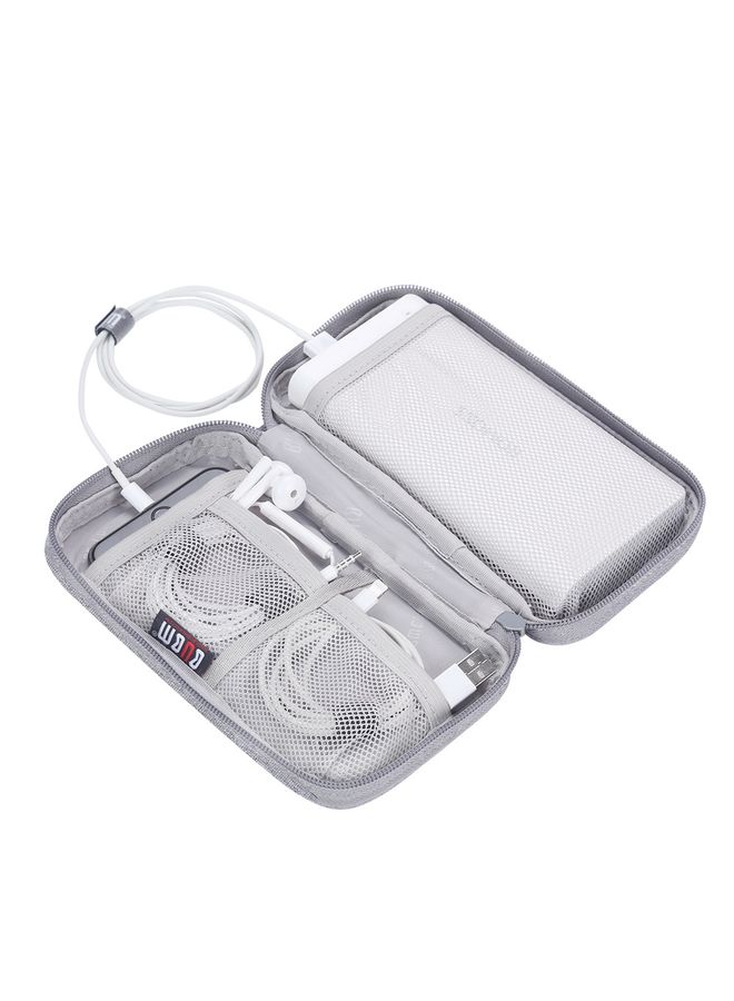 HuHa BUBM Digital Charger USB Data Cable Organizer Storage Bag Earphone Wire Power Bank Travel Case(Gray)  - Image 3
