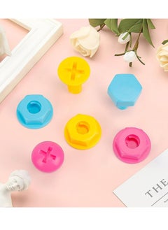 Excefore Self Adhesive Hanging Hooks, Creative Color Screw Hooks, Viscose Punch-Free Hooks, Car Dashboard Hooks, Key Holder, Hooks, Multifunctional Organizers Tools for Hanging Keys Coat Hat Clothes 3PCS  - Image 5