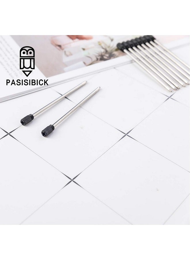 PASISIBICK - 2.75'' Black Ink Crystal Pen Refills Standard D1 Ballpoint Pen Refill (Remove Black Hat) Metal Refills(Pack Of 20) - Image 1