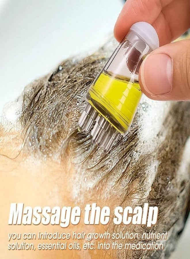 JAMBUVANTI Hair Oil Applicator Comb, Smooth Root Comb Applicator Bottle For Scalp Oil, Anti Hair Loss Lotion Dispenser, Anti-Leak, 6Ml Scale Control, Salon Care, Oily/Greasy Hair, Transparent (Round) - Image 5