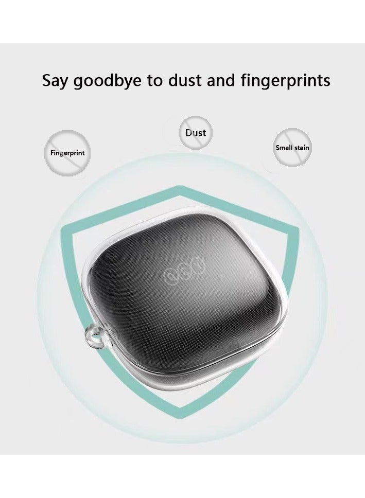 Transparent silicone Case for QCY T13X earphone With keychain&cleaning tools - Image 3