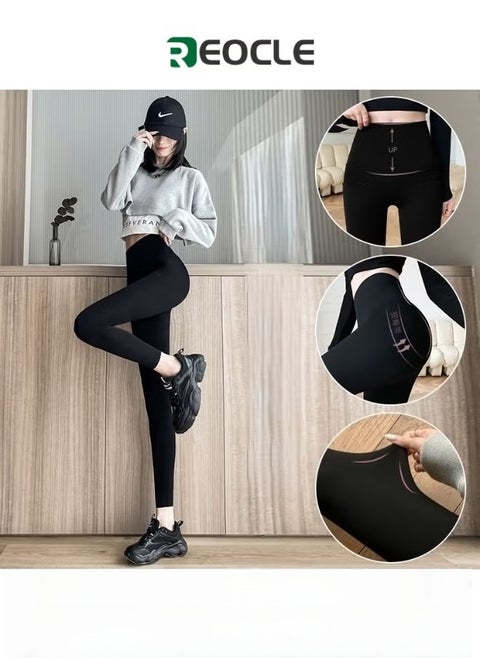 Women's High Waisted Leggings Ultra Soft Stretch Opaque Slim Yoga Leggings Seamless Leggings Tummy Control Yoga Pants