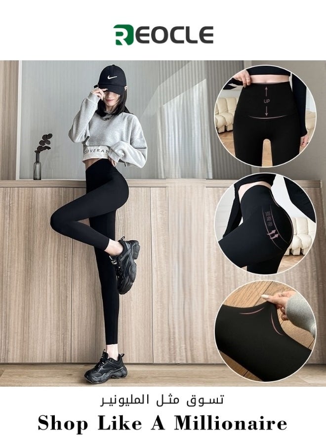REOCLE Women's High Waisted Leggings Ultra Soft Stretch Opaque Slim Yoga Leggings Seamless Leggings Tummy Control Yoga Pants  - Image 1