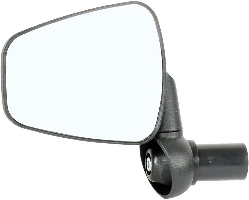 Zefal Dooback 2 Left Bike Mirror - 56 Cm2 Chrome Abs Convex Mirror  Foldable  3D Adjustable  8-Notch Positioning - For Straight & Curved Bar Ends  Ebike Compatible - 76G - Image 1
