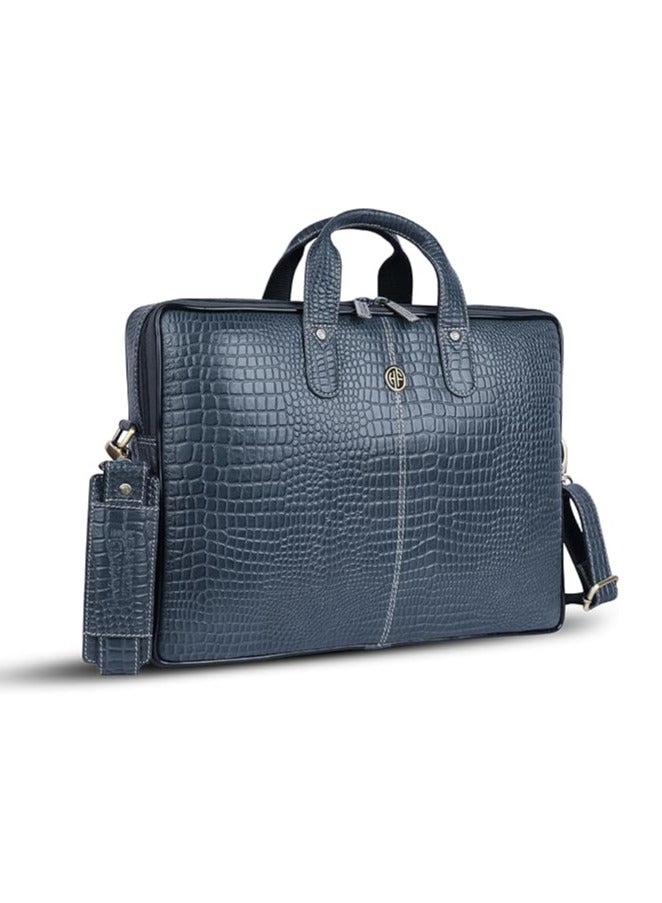  هاموندز فلاي كاتشر حقيبة مكتب جلدية للرجال - حقيبة كمبيوتر محمول مقاس 15.6 بوصة للرجال، حقيبة جلدية احترافية للرجال - أحزمة قابلة للتعديل وحجرات متعددة - Image 1