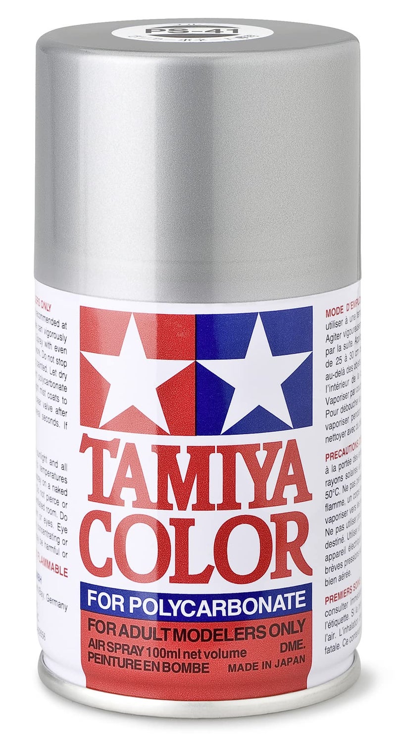 Tamiya 86041 41 Paint Spray, Bright Silver - Image 1