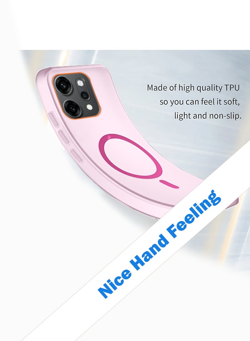 Wtech Oppo Reno14 Pro 5G 2025 Hybrid Translucent Magsafe with Magnetic Charging Raised Camera Lips Elegant Look Case Cover (MCMPMN) - Baby Pink - Image 3