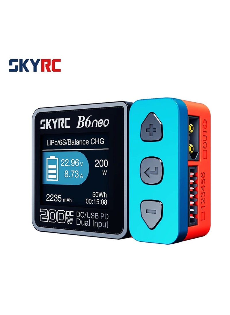 سكاي آر سي شاحن SkyRC B6 Neo الذكي DC 200W PD 80W LiPo شاحن متوازن SK 100198 شاحن تفريغ مدمج 6S  - Image 1