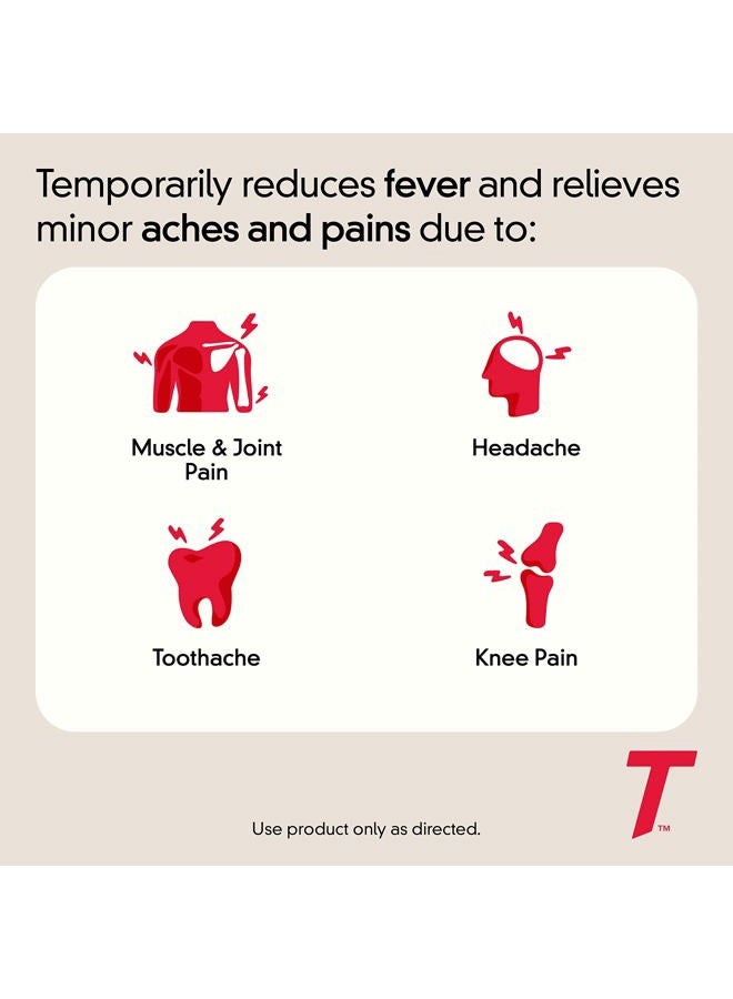 Tylenol Extra Strength Caplets with 500 mg Acetaminophen, Pain Reliever & Fever Reducer, 24 ct - Image 3