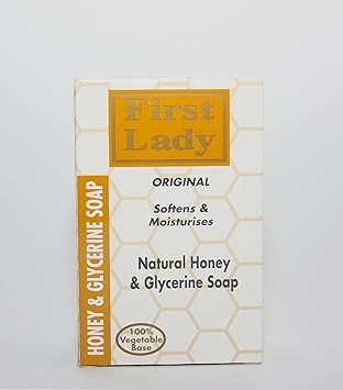 First Lady NATURAL HONEY GLYCERIN SOAP MOISTURISES SOFTENS BEAUTY BAR 200g With PURE HONEY PURE GLYCERINE 100 Vegetable Base Suitable for delicate skin types helps keep skin moist and hydrated - Image 1