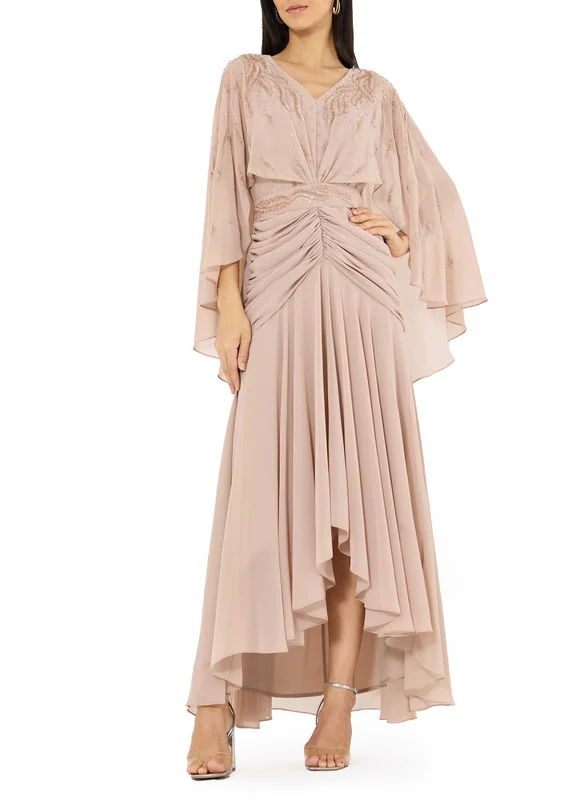 امري Embroidered Chiffon Long Dress