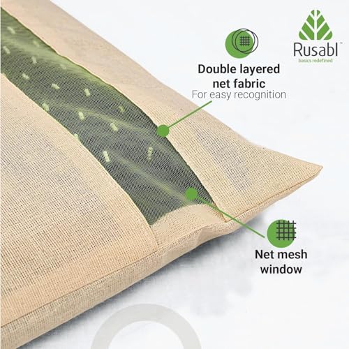 Rusabl Cotton Multi Storage Covers (Pack of 12, 16x14 Inches, Big Size) with Zipper Closure & Mesh Net Fabric Window, Clothes Organiser for Wardrobe, Bag for Woman Dresses, Sarees, Lehengas, Shawls - Image 4