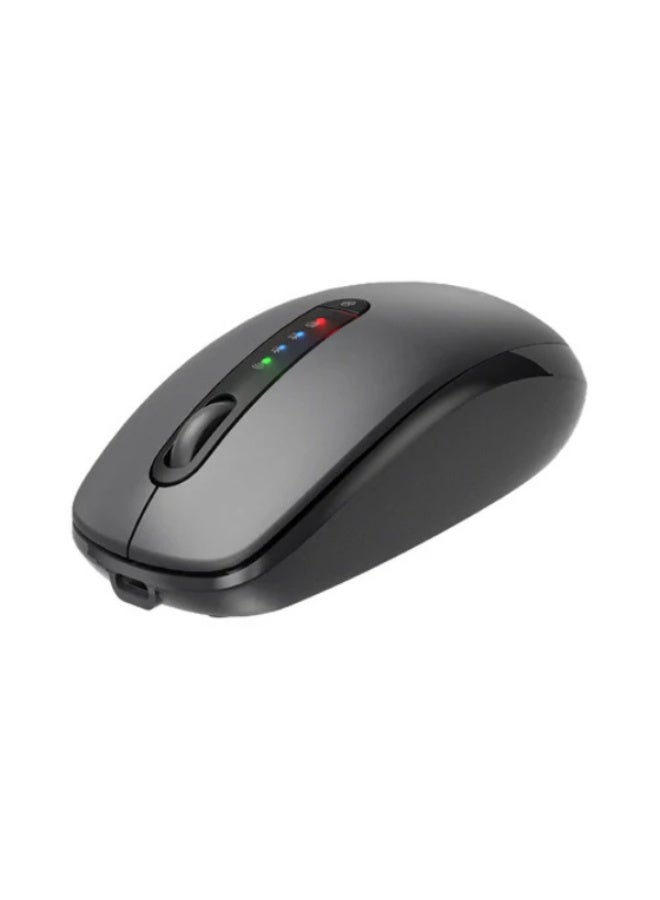 ميشين ماوس Meetion BTM100R لاسلكي صامت وقابل لإعادة الشحن – Steel Gray - Image 2