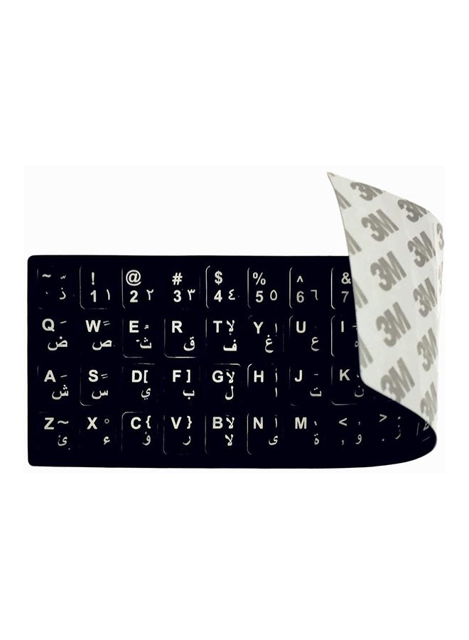 Dustproof Waterproof Strong Viscosity Arabic Keyboard Layout Sticker for Laptop PC 【OS-PC001-02】 black - Image 2