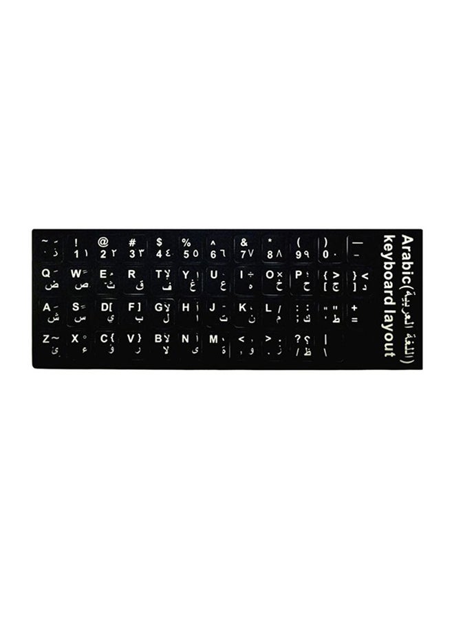Dustproof Waterproof Strong Viscosity Arabic Keyboard Layout Sticker for Laptop PC 【OS-PC001-02】 black - Image 1