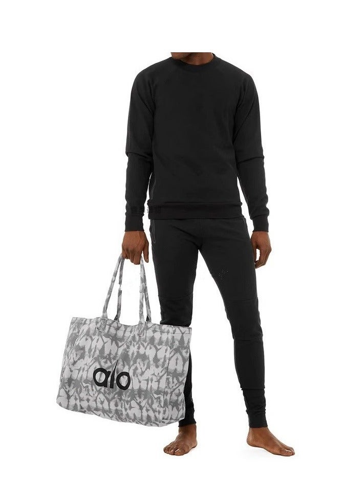 alo alo yoga yoga bag shoulder bag canvas bag unisex large capacity shopping bag sports fitness bag  - Image 1