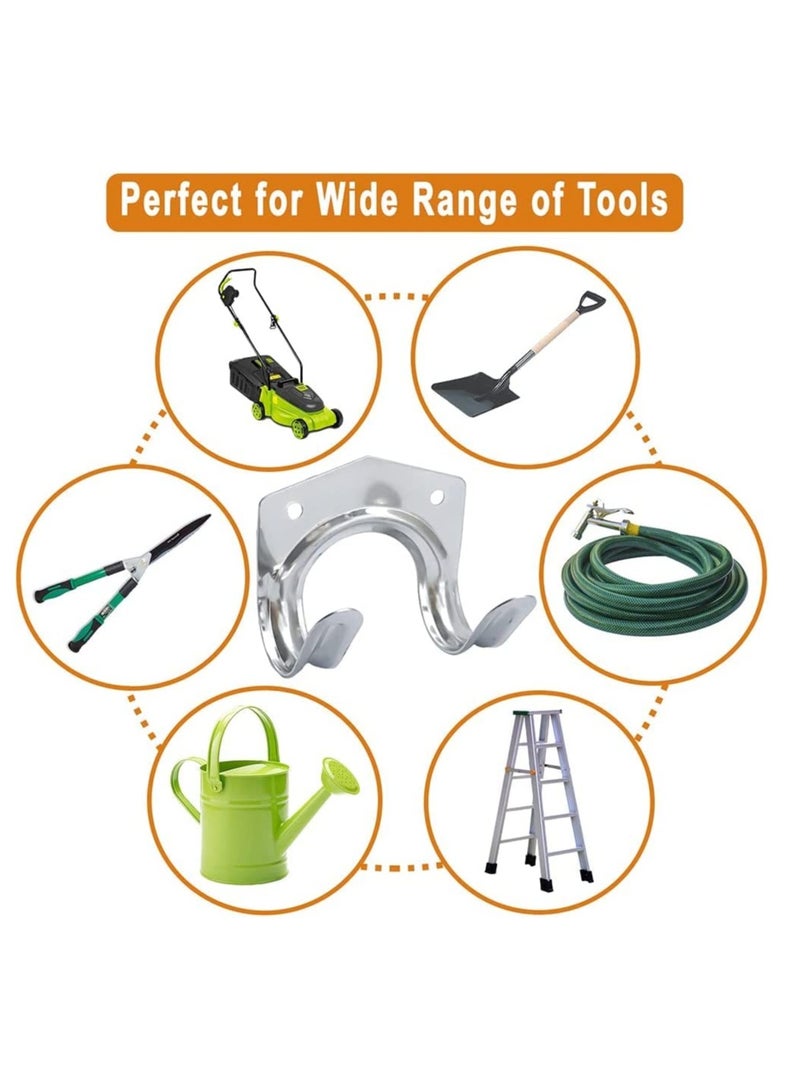 Tool Hanger Hooks Set, Wall Hooks for Garage Shed and Garden Tool Storage Organiser, Wall Mount Garage Hooks 12 Pack - Image 5