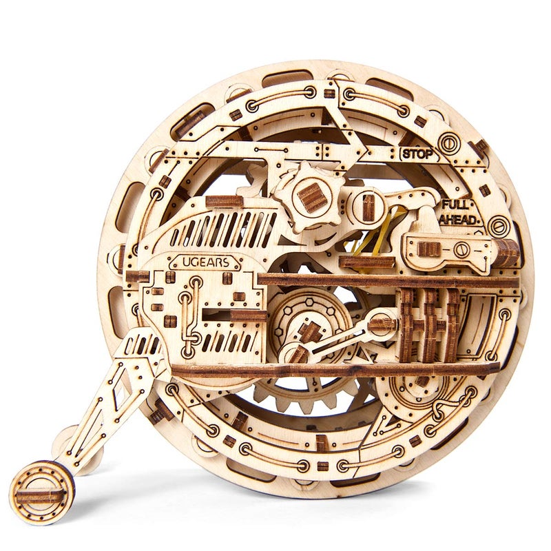 UGEARS Mechanical Monowheel 3D Puzzle Kit Movable Unicycle Wooden Puzzle Craft Set and Thinking Task for Adults 3D Model Kit Made of Wood Idea - Image 4