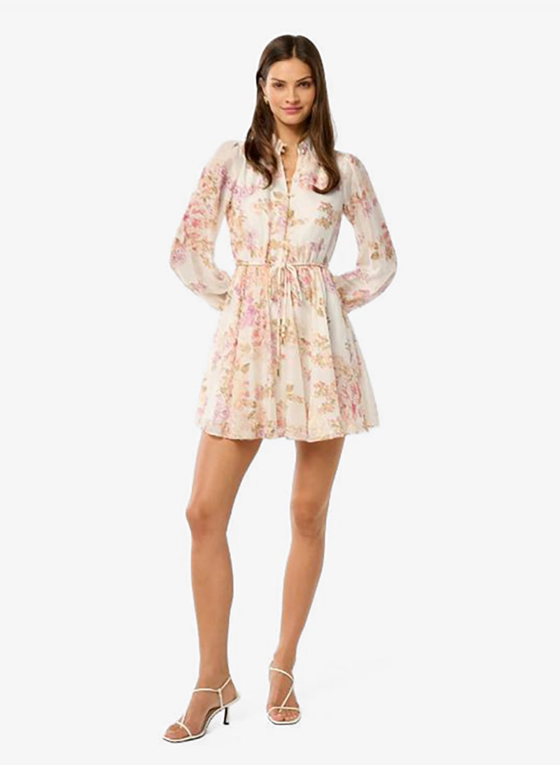 forever new Rhys Tie Waist Long Sleeve Mini Dress - Image 5