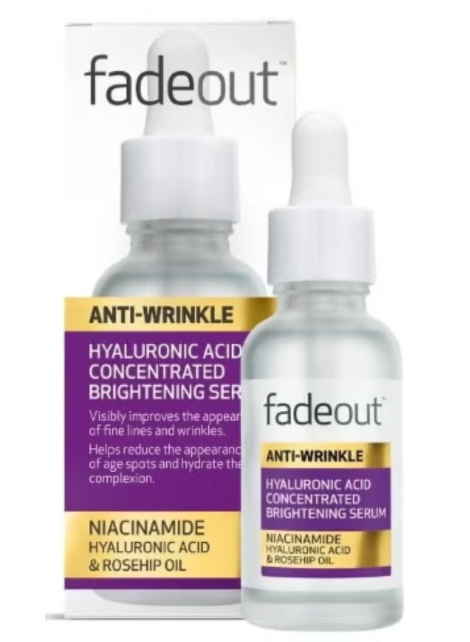 Anti-Wrinkle Hyaluronic Acid Concentrated Brightening Serum with Rosehip Oil - 30ml