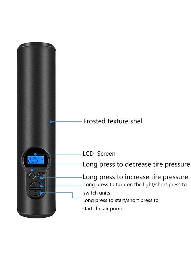 Sakulight Portable Air Compressor Mini Tire Inflator, with Rechargeable Li-ion Battery Digital Gauge LCD Display, for Bicycle Motorcycle Tires Ball and Others - Image 2