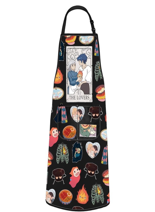 POFULL Anime Inspired Gift Anime Lover Gift The Lovers Apron With Pockets (THE LOVERS Apron) - Image 1