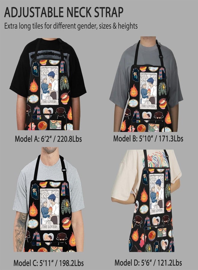 POFULL Anime Inspired Gift Anime Lover Gift The Lovers Apron With Pockets (THE LOVERS Apron) - Image 5