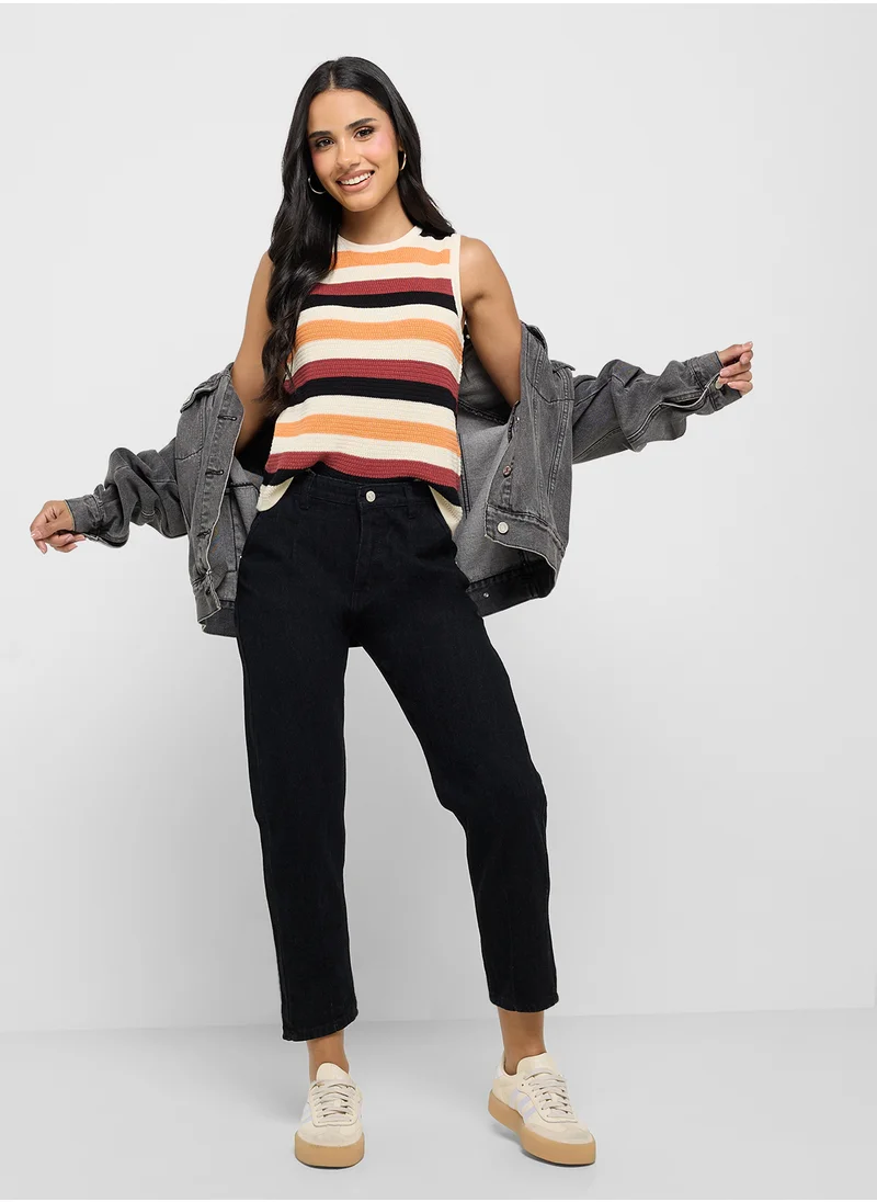 Ginger High Rise Tapered Jeans