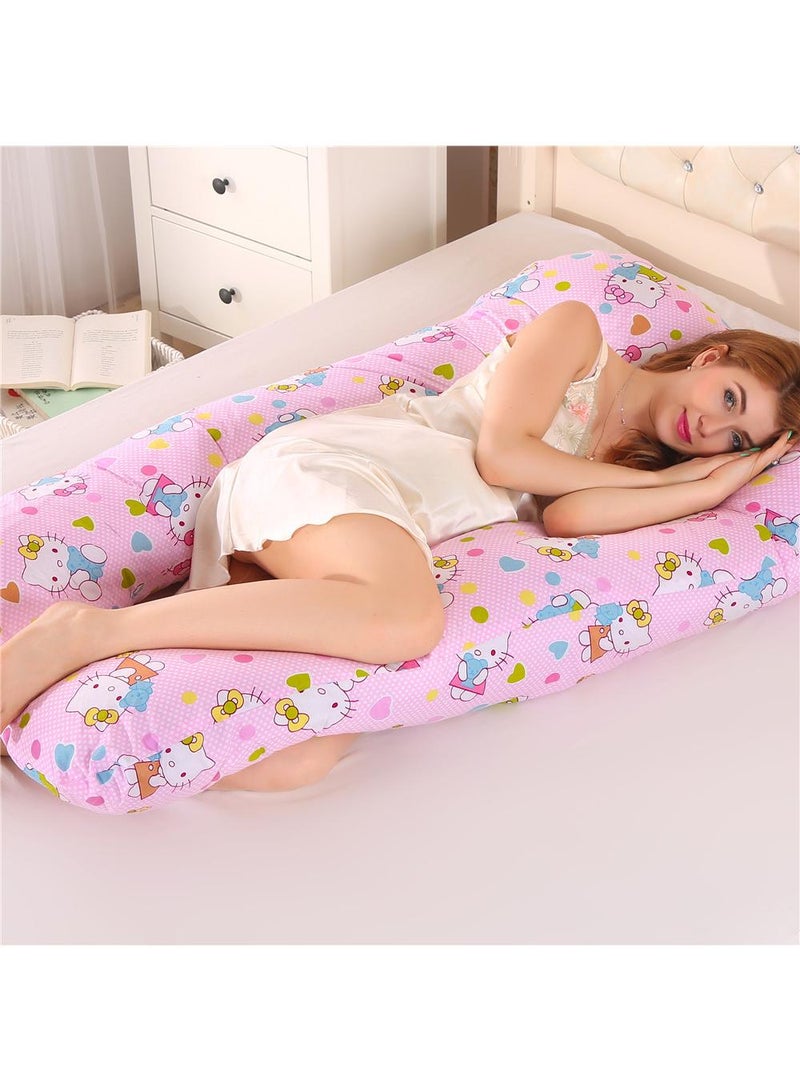 Bluejw U-Shaped Full Body Pregnancy Cotton Pillow 80x155cm - Image 1
