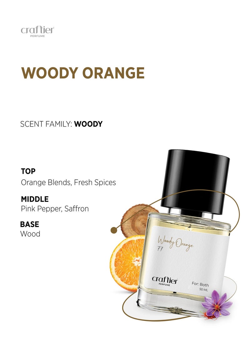 Craftier Perfume WOODY ORANGE - Inspired of-PURPLE OUD, Eau De Parfum for Men & Women - 50ml, Long Lasting Woody Fragrance Upto 16 Hrs, Travel Size Unisex Perfume - Image 3