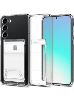 Spigen جراب Crystal Slot Dual لهاتف Samsung Galaxy S23 PLUS مع حامل بطاقة 2 - شفاف للغاية 